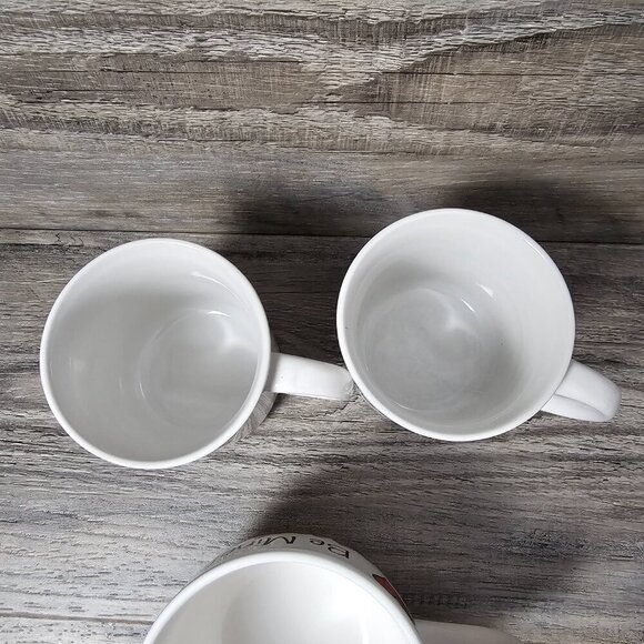 Charlie Brown Peanuts Be Mine Valentine's Day Coffee Cup Mug Hearts 3 Piece Set - Picture 6 of 10